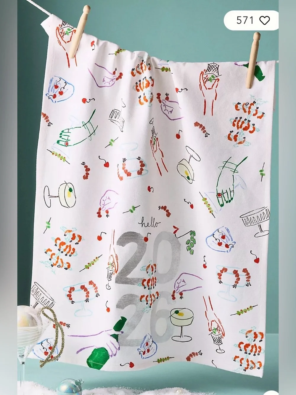 NWT Anthropologie Phthalo Ruth 2026 Dish Towel